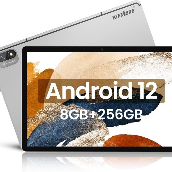 تابلت اندرويد 12 10.1 بوصة بذاكرة RAM 8GB وروم 256GB (قابل للتوسيع حتى 1TB)، ثماني النواة 2.0GHz، 8000mAh، شاشة FHD IPS، كاميرا 13MP، 4G LTE/GPS، واي فاي ثنائي وإطار معدني، معتمد من GMS من كينستون