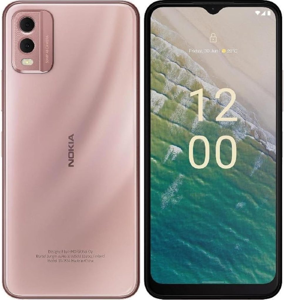 Nokia C32 6GB + 6GB Virtual RAM and 128GB Storage Smartphone, Pink