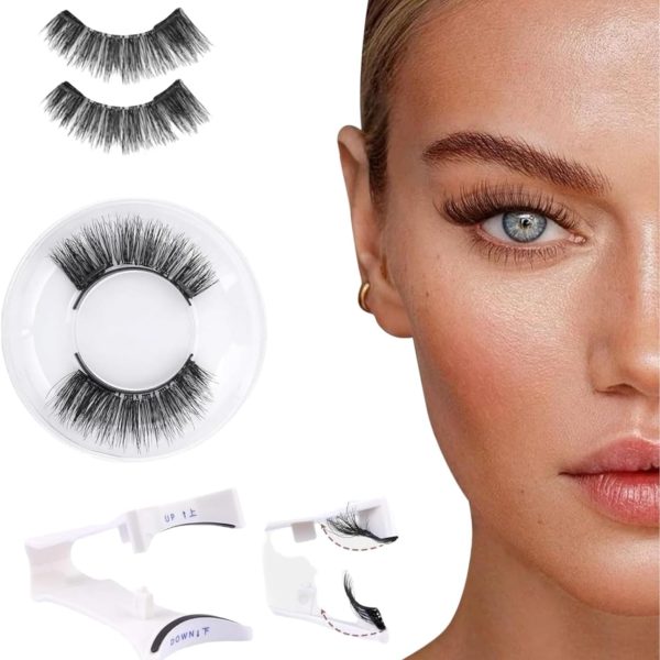 2025 NEW Magnetic Eyelashes L02 - No Glue, No Eyeliner, Reusable & Easy to Wear Natural Look False Lashes with Applicator, Effortless Application & Removal