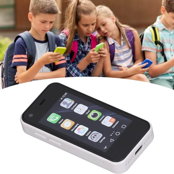 XS13 Mini Smartphone for Kids, 3G 2.5Inch Student Pocket Cellphone, 1GB RAM 8GB ROM 5MP Quad Core Dual SIM Cell Phone for Android, GPS Navigation, MP3, MP4, Calculator (Pearl White)