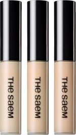 [the SAEM] خافي العيوب من Cover Perfection Tip SPF28 PA ++ 6.5g - خافي عيوب عالي الالتصاق بدون تكتل أو تشقق ، يغطي البقع والنمش والهالات السوداء (مجموعة 3 ألوان)