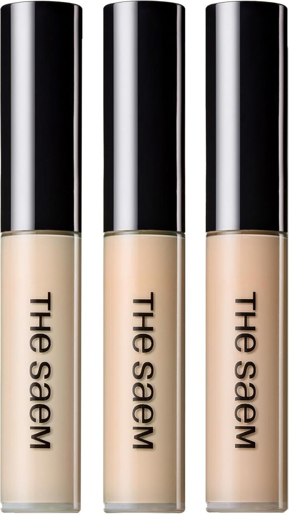 [the SAEM] خافي العيوب من Cover Perfection Tip SPF28 PA ++ 6.5g - خافي عيوب عالي الالتصاق بدون تكتل أو تشقق ، يغطي البقع والنمش والهالات السوداء (مجموعة 3 ألوان)