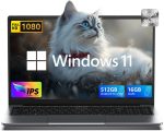 لابتوب تقليدي 15.6 انش مع ويندوز 11، معالج انتل N150، ذاكرة RAM DDR4 16GB وSSD 512GB، شاشة FHD IPS، بطارية 5000mAh، واي فاي، بلوتوث، نوع C، مايكرو SD، لابتوب تقليدي للعمل والمكتب والطلاب