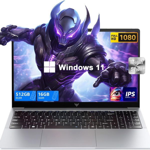 لابتوب كايجر 2025 بمعالج انتل رباعي النواة (حتى 3.6GHz)، 16GB DDR4 512GB SSD ويندوز 11، 15.6 انش IPS 1080P، USB 3.2، عمر بطارية طويل