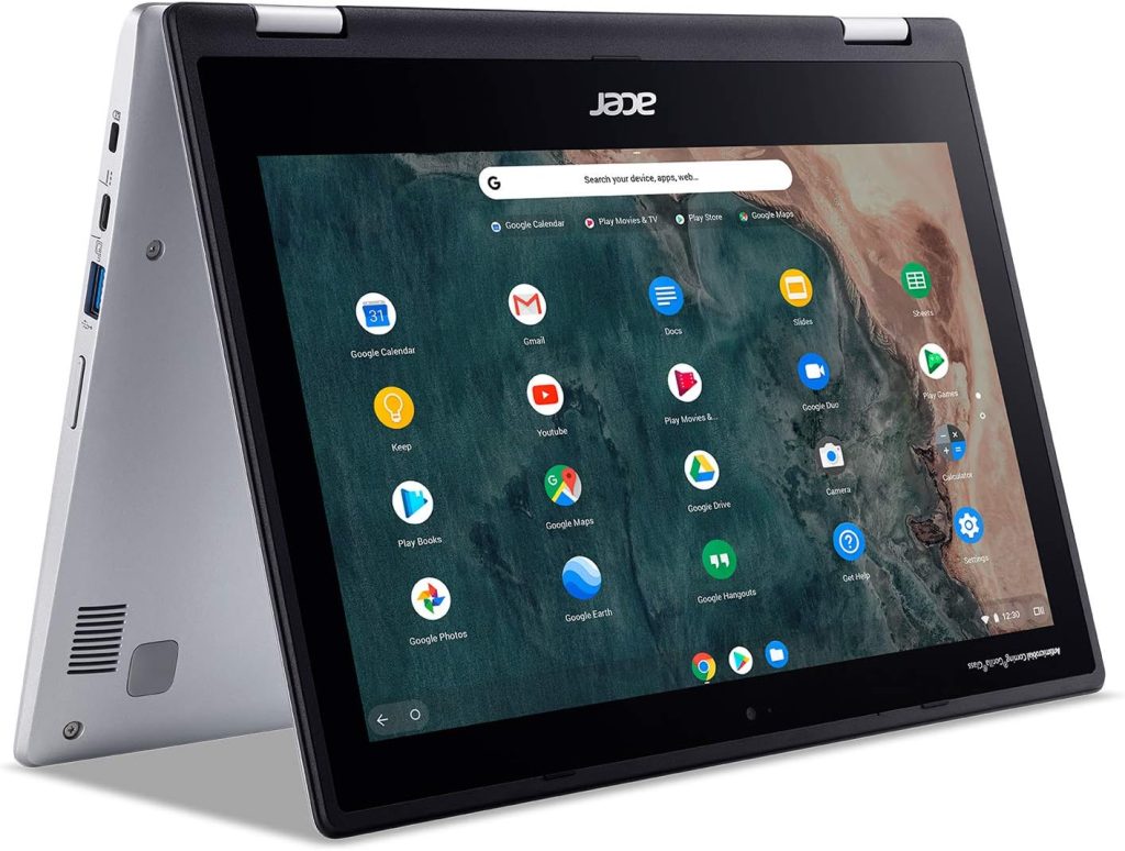 لابتوب ايسر كروم بوك سبين 311 قابل للتحويل سيليرون N4000 شاشة لمس 11.6 انش HD 4 LP 64 eMMC 802.11ac جببت واي فاي 5 نظام تشغيل CP311 2H C7QD ب 4 GB ال بي د ار4