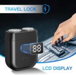 ⁦NALACAL Electric Travel Razor, Mini Rotary Shaver for Men, Waterproof Pocket Size Beard Trimmer, Rechargeable Wet Dry, Cordless USB C Charging, Close Shave, Portable⁩ - الصورة ⁦7⁩