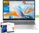 لابتوب 15.6 بوصة FHD للطلاب والأعمال، معالج انتل كور i5-1235U الجيل 12 (4.4GHz)، 16GB رام 512GB PCIe SSD، كيبورد رقمية، مايكروسوفت اوفيس، ويندوز 11 برو، واي فاي 6، بلوتوث 5.3، HDMI، ببطارية من اتش بي