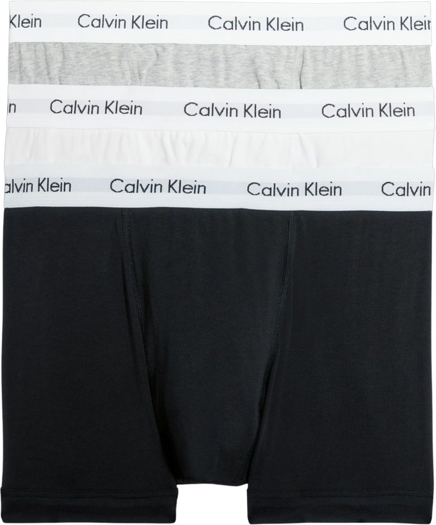 Calvin Klein Mens Medium Rise Trunk Boxer Shorts(Pack of 3) (pack of 3)