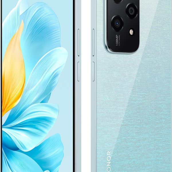 اونر هاتف ذكي 200 لايت ثنائي شرائح الاتصال - روم 256GB - RAM 8GB جي اس ام فقط بدون سي دي ايه 5G مفتوح من المصنع ازرق نجوم اصدار عالمي