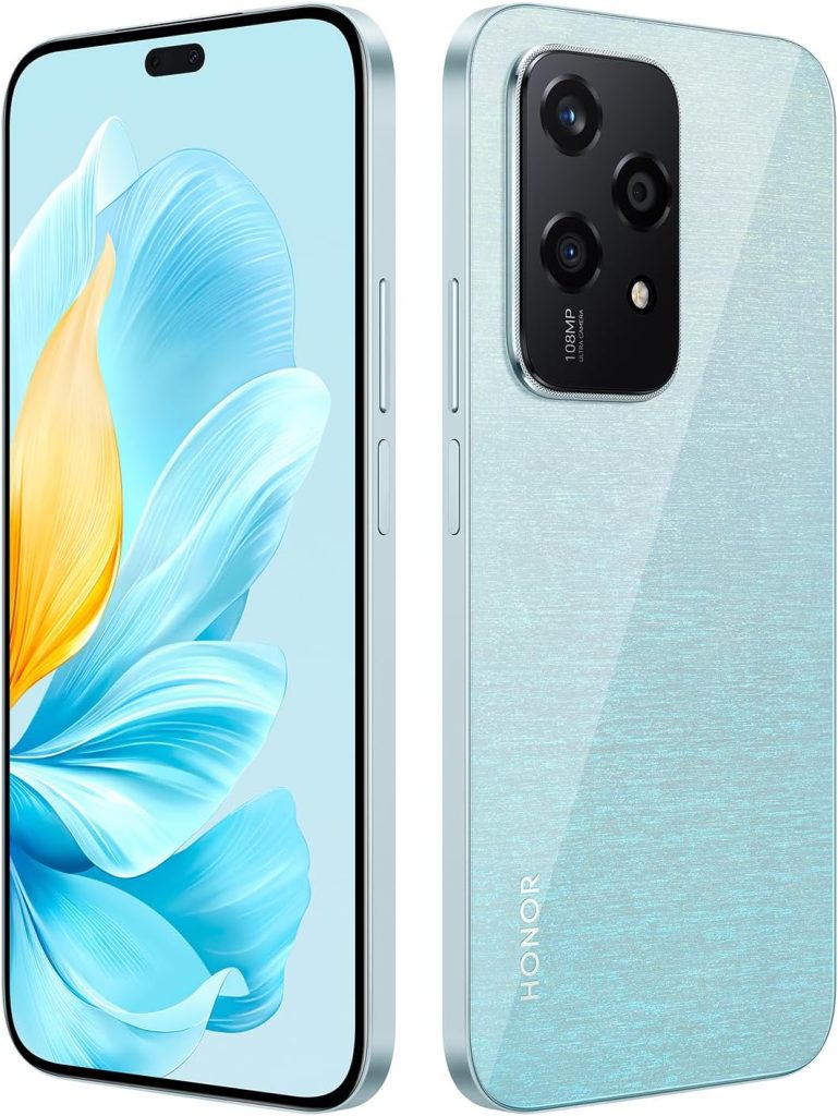 اونر هاتف ذكي 200 لايت ثنائي شرائح الاتصال - روم 256GB - RAM 8GB جي اس ام فقط بدون سي دي ايه 5G مفتوح من المصنع ازرق نجوم اصدار عالمي