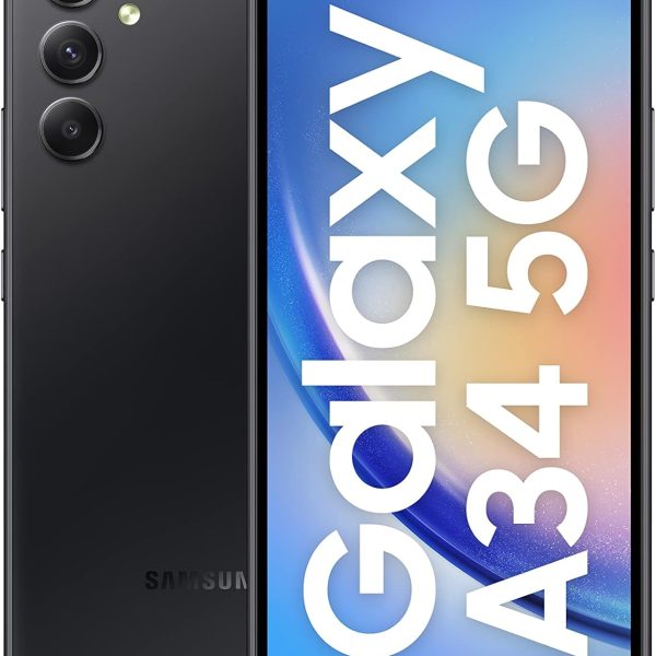 Samsung Galaxy A34 5G (Awesome Graphite, 8GB, 128GB Storage) | 48 MP No Shake Cam (OIS) | IP67 | Gorilla Glass 5 | Voice Focus | Without Charger