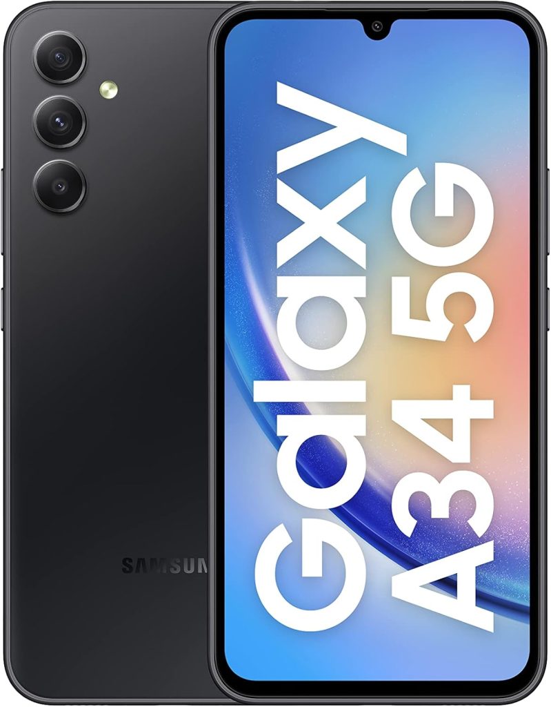 Samsung Galaxy A34 5G (Awesome Graphite, 8GB, 128GB Storage) | 48 MP No Shake Cam (OIS) | IP67 | Gorilla Glass 5 | Voice Focus | Without Charger