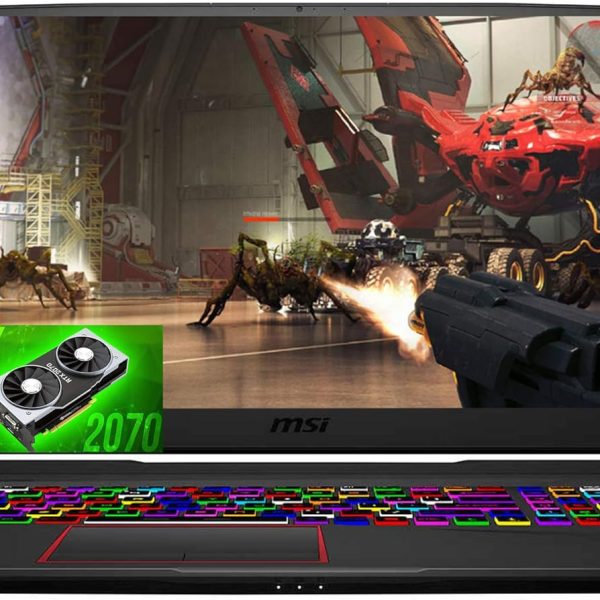 MSI لابتوب العاب GE75 رايدر 17 17.3 انش FHD IPS 144Hz انتل سداسي النواة i7-10750H 16GB DDR4 512GB SSD 1TB HDD I RTX 2070 8GB RGB كاميرا ويب ويندوز 10 + بطاقة مايكرو SD 32GB GE75
