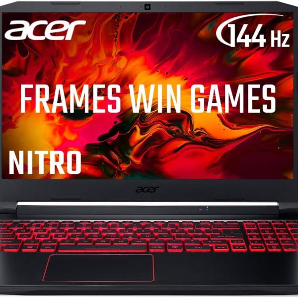 ايسر لابتوب العاب نيترو 5 AN515-44 مقاس 15.6 انش (معالج AMD رايزن 5 4600H، ذاكرة رام 8 جيجابايت، هارد SSD 512 جيجابايت، انفيديا جي تي اكس 1650، شاشة FHD 144 هرتز، ويندوز 10، اسود)
