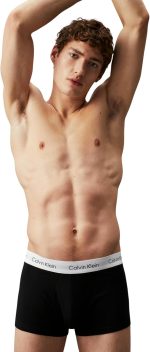 ⁦Calvin Klein Mens Medium Rise Trunk Boxer Shorts(Pack of 3) (pack of 3)⁩ - الصورة ⁦2⁩