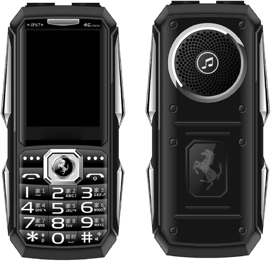 موبايل من بالانك، مقاوم للماء IP67 ومضاد للسقوط، باللون الأسود، لكبار السن، شبكة 2G