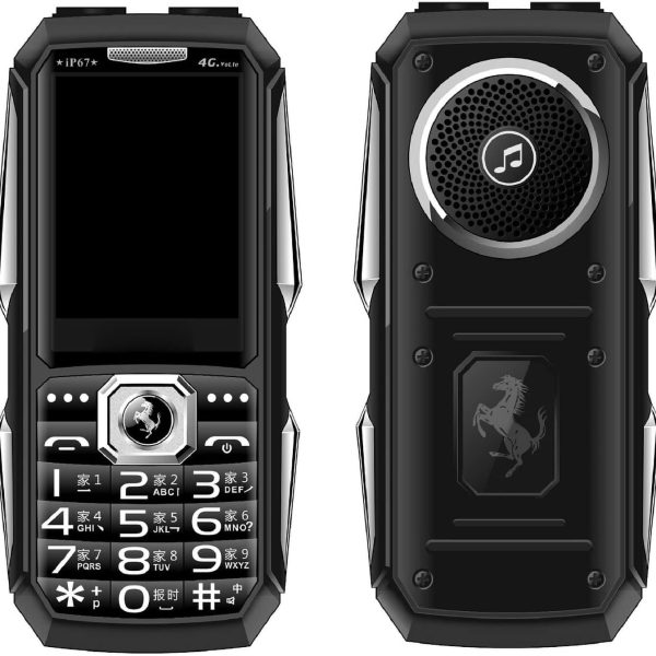 موبايل من بالانك، مقاوم للماء IP67 ومضاد للسقوط، باللون الأسود، لكبار السن، شبكة 2G