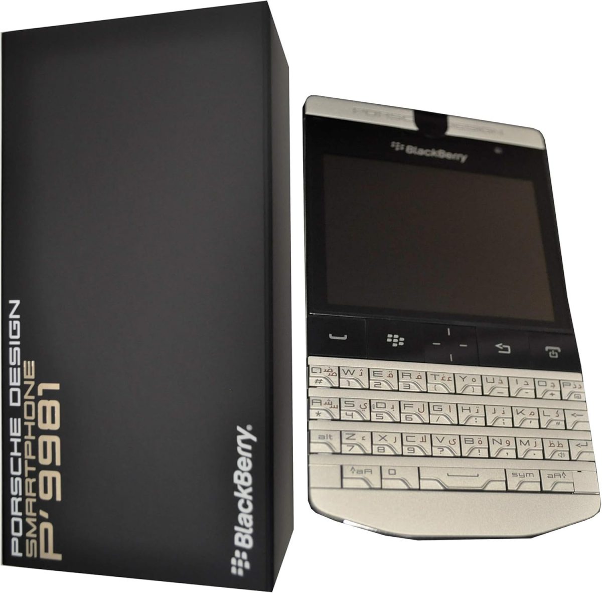 Blackberry Porsche Design P'9981 (QWERTY English + Arabic Keypad) 8GB Factory Unlocked (GSM Only, No CDMA) 3G Smartphone - International Version (Dark Platinum/Silver)