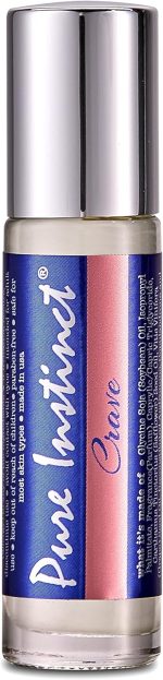 Pure Instinct CRAVE Roll-On The Original Pheromone Infused Essential Oil Perfume Cologne – For Her - TSA Ready 0.34 fl oz