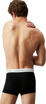 ⁦Calvin Klein Mens Medium Rise Trunk Boxer Shorts(Pack of 3) (pack of 3)⁩ - الصورة ⁦5⁩