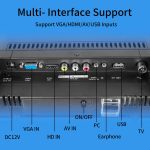 ⁦زوشينغ تلفزيون 24 بوصة، تلفزيون صغير DVB-T/T2 / فري فيو HD صوت رقمي عالي الدقة، اضاءة خلفية LED لمحرك تخفيض اللون، تيار متردد/تيار مستمر 12 فولت داخل/HDMI/VGA/مشغل وسائط USB للتخييم وغرفة النوم⁩ - الصورة ⁦4⁩