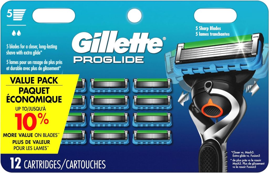 Gillette ProGlide Mens Razor Blade Refills, 12 Count