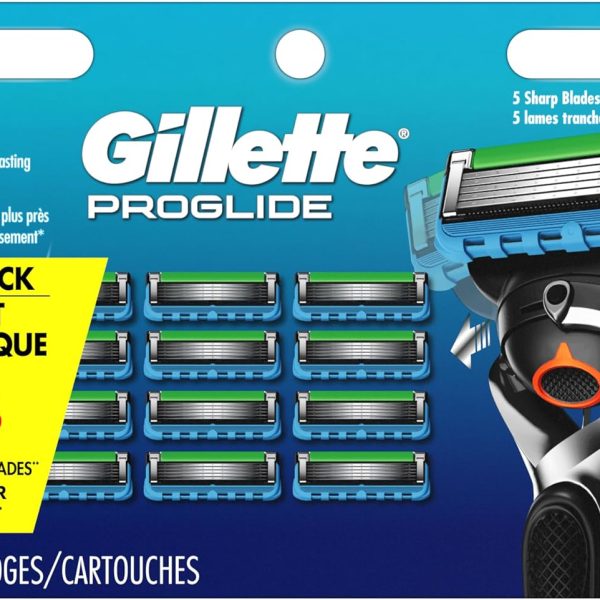 Gillette ProGlide Mens Razor Blade Refills, 12 Count