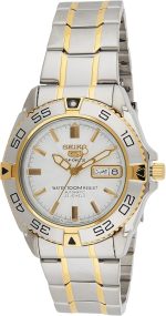 Seiko 5 Men White Dial Stainless Steel Automatic Watch - Snzb24J1