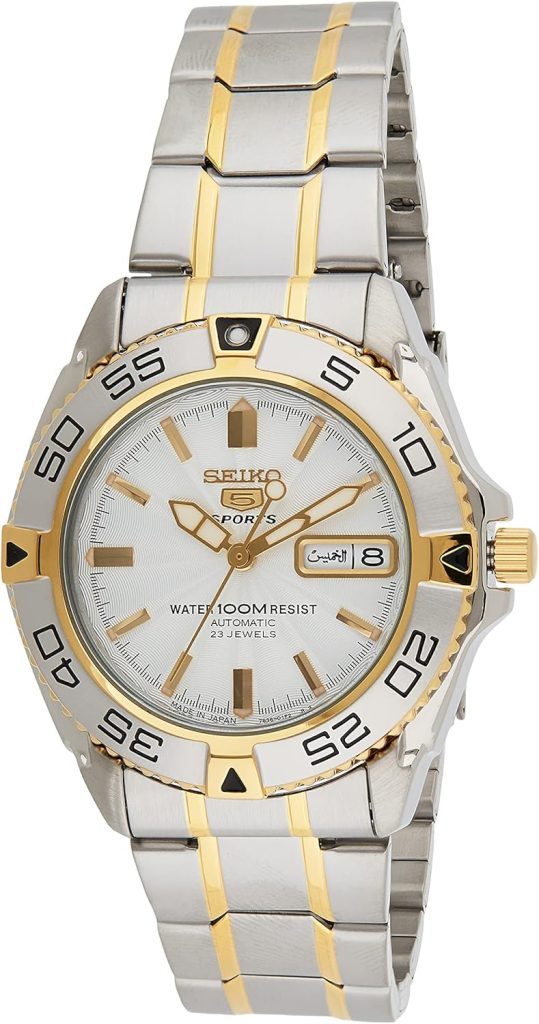 Seiko 5 Men White Dial Stainless Steel Automatic Watch - Snzb24J1