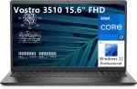ديل لابتوب فوسترو 3510 للاعمال بشاشة FHD مقاس 15.6 انش ومعالج انتل رباعي النواة i7-1165G7 حتى 4.7GHz وذاكرة RAM DDR4 سعة 16GB وSSD PCIe 512GB وواي فاي 802.11AC وبلوتوث وويندوز 11 بروفيشينال