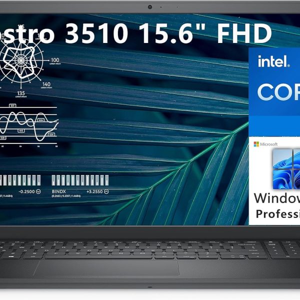 ديل لابتوب فوسترو 3510 للاعمال بشاشة FHD مقاس 15.6 انش ومعالج انتل رباعي النواة i7-1165G7 حتى 4.7GHz وذاكرة RAM DDR4 سعة 16GB وSSD PCIe 512GB وواي فاي 802.11AC وبلوتوث وويندوز 11 بروفيشينال