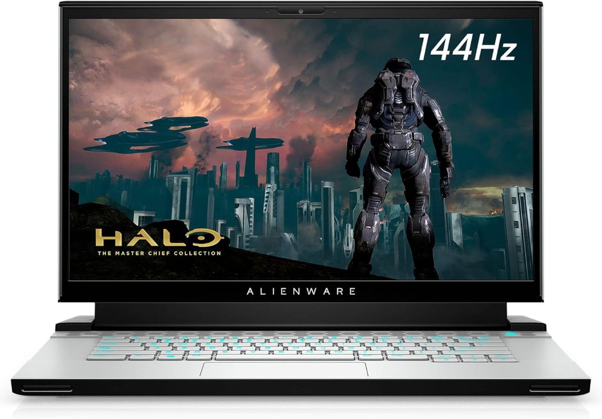 لابتوب AWm15,7272WHT,PUS ايليانوير m15 R3 15.6 بوصة فل اتش دي ضوء القمر كور i7,10750H الجيل 10، رام 16 جب، 512 جب SSD، جيفورس RTX 2060 6 جب GDDR6، ويندوز 10 هوم AWm15,7272WHT,PUS
