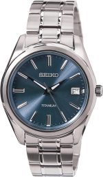 Seiko Herren-Uhr Quarz Titan mit Edelstahlband