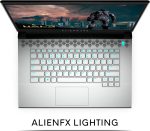 ⁦لابتوب AWm15,7272WHT,PUS ايليانوير m15 R3 15.6 بوصة فل اتش دي ضوء القمر كور i7,10750H الجيل 10، رام 16 جب، 512 جب SSD، جيفورس RTX 2060 6 جب GDDR6، ويندوز 10 هوم AWm15,7272WHT,PUS⁩ - الصورة ⁦2⁩