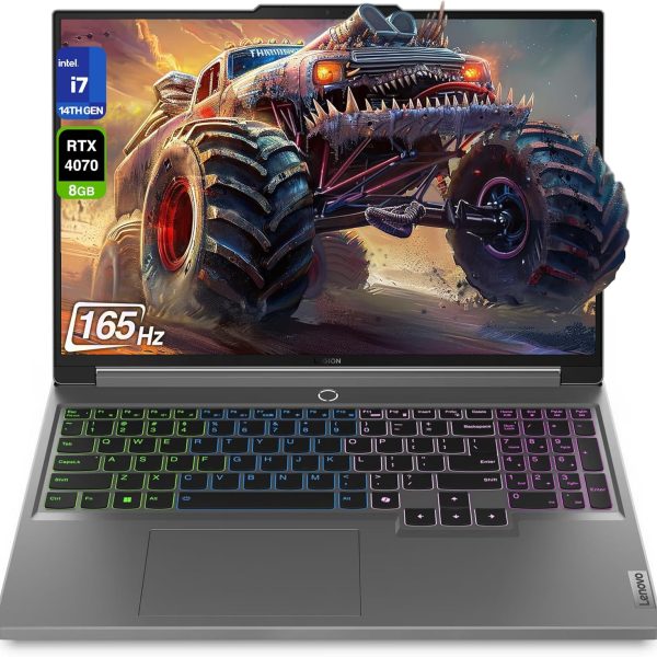 لينوفو لابتوب العاب ليجن 5i بمعالج انتل i7-14650HX، ذاكرة RAM DDR5 64GB، SSD PCIe 2TB، شاشة 16 انش WQXGA (2560x1600) 165Hz، انفيديا جي فورس RTX 4070، كيبورد باضاءة خلفية RGB 4 مناطق، W11 هوم، رمادي