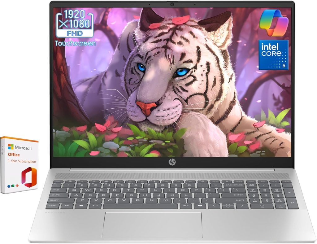 لابتوب بشاشة لمس 16 من اتش بي بافليون، انتل كور i5 120U نطاق رسومات رباعي ممتد عريض (1920 × 1200)16GB LPDDR5-4800Mhz RAM, 1TB PCIe SSD، كوبايلوت، واي فاي 6، كاميرا 1080 بكسل، ويندوز 11 برو واوفيس 365