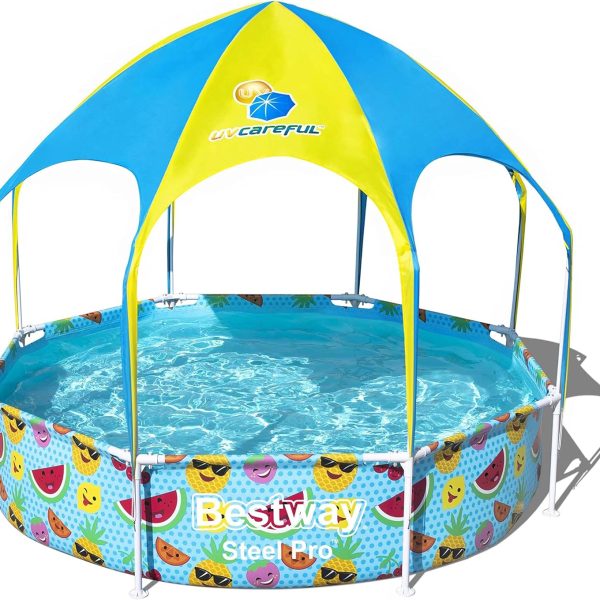 Bestway Steel Pro Uv Careful 244Cm X 51Cm Splash-In-Shade Play Pool