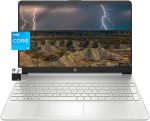 HP احدث لابتوب 2022 بشاشة HD 15.6 انش ومعالج انتل i3-1115G4 ثنائي النواة حتى 4.1GHz ويتفوق على i5-1030G7 وSSD 256GB وكاميرا ويب وبطارية اكثر من 11 ساعة وويندوز S وكيبلات ماركسول فضي طبيعي