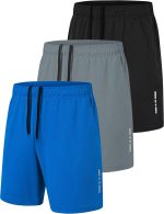 Zoofly Men's Athletic Gym Shorts 3/5 Pack Workout Quick Dry Basketball Shorts with Pockets