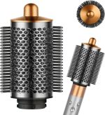 YTCHYYSK Large Round Volumizing Brush for Dyson Airwrap Attachments, Nickel/Copper, Bigger Oval Volumizer for Fluffy Styling
