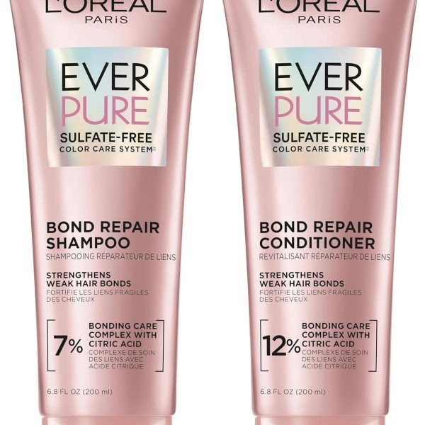 L’Oréal Paris L'Oreal EverPure Bonding Shampoo and Conditioner Kit for Color-Treated Hair, 6.8 Ounce (Set of 2)