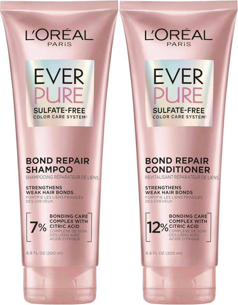 L’Oréal Paris L'Oreal EverPure Bonding Shampoo and Conditioner Kit for Color-Treated Hair, 6.8 Ounce (Set of 2)