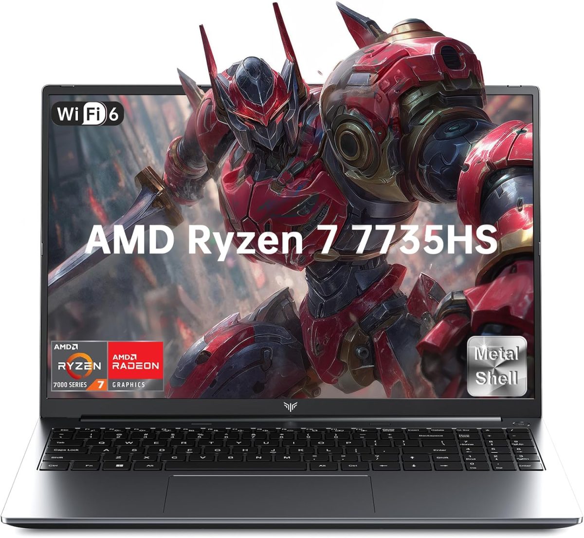 MALLRACE AMD Laptop,16 Inch FHD Display Laptop with AMD Ryzen 7 7735HS Processor up to 4.7GHz,16GB Ram DDR5 4800MHz 512GB SSD Notebook with Backlit Keyboard