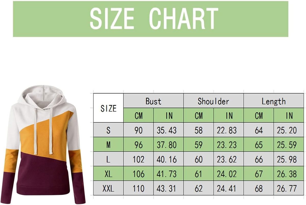 1751664371 TOEE Women Sweatshirts Hoodie Sweatshirt Women Sports Long Sleeve Sweetshirts Patchwork Printed Basic Lightweight Pullovers Color Orange Size XX Large