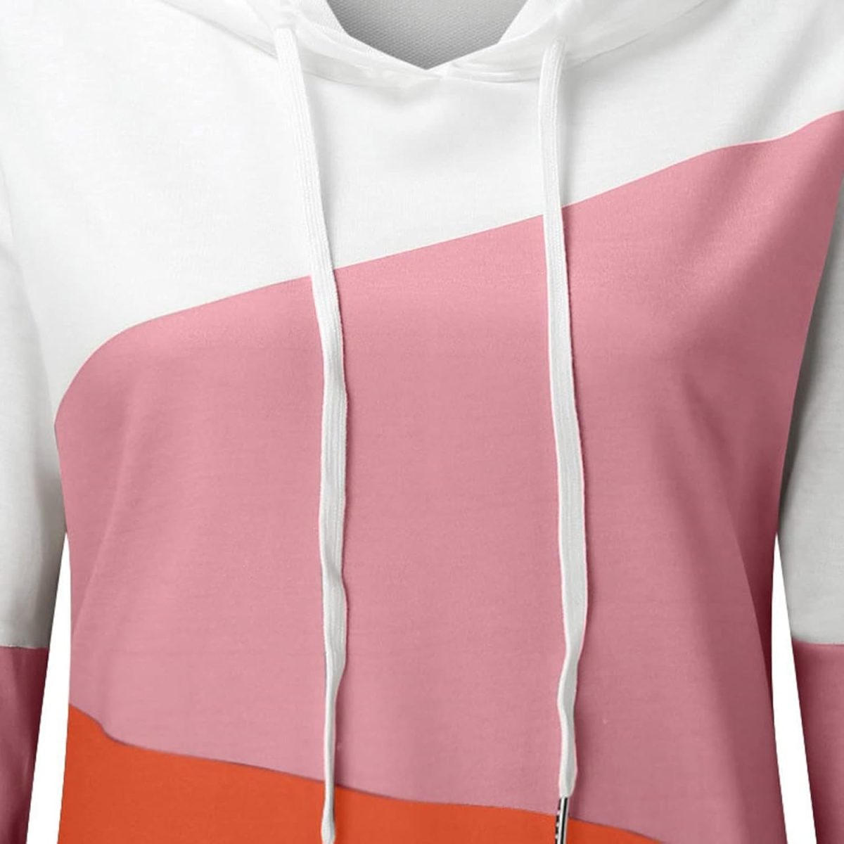 1751664372 TOEE Women Sweatshirts Hoodie Sweatshirt Women Sports Long Sleeve Sweetshirts Patchwork Printed Basic Lightweight Pullovers Color Orange Size XX Large