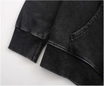 ⁦Ancoree Long Sleeve T-Shirt Hoodie Sweatshirt Washed Hooded Streetwear Harajuku Casual Cotton Oversized Top (Color : Black, Size : M)⁩ - الصورة ⁦5⁩