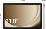 ⁦Samsung Galaxy Tab A9+ WiFi Android Tablet, 8GB RAM, 128GB Storage, Silver (KSA Version)⁩ - الصورة ⁦4⁩