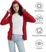 ⁦LETAOTAO Womens' Lightweight Zip Up Hoodies Stretch Thin Summer Jackets For Women⁩ - الصورة ⁦4⁩