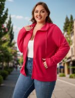 ⁦ANOTHER CHOICE Women Full Zip-Up Hoodie Jacket Plus Size Avaliable⁩ - الصورة ⁦2⁩