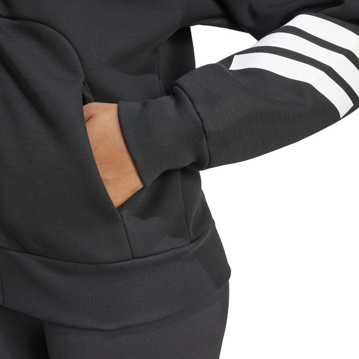 ⁦adidas Women's Future Icons Three Stripes Full Zip Hoodie Hooded Sweatshirt⁩ - الصورة ⁦4⁩